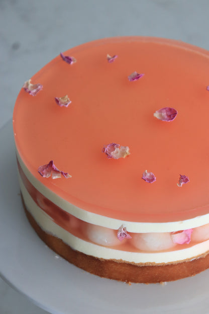 Lychee Blossom Mousse Cake